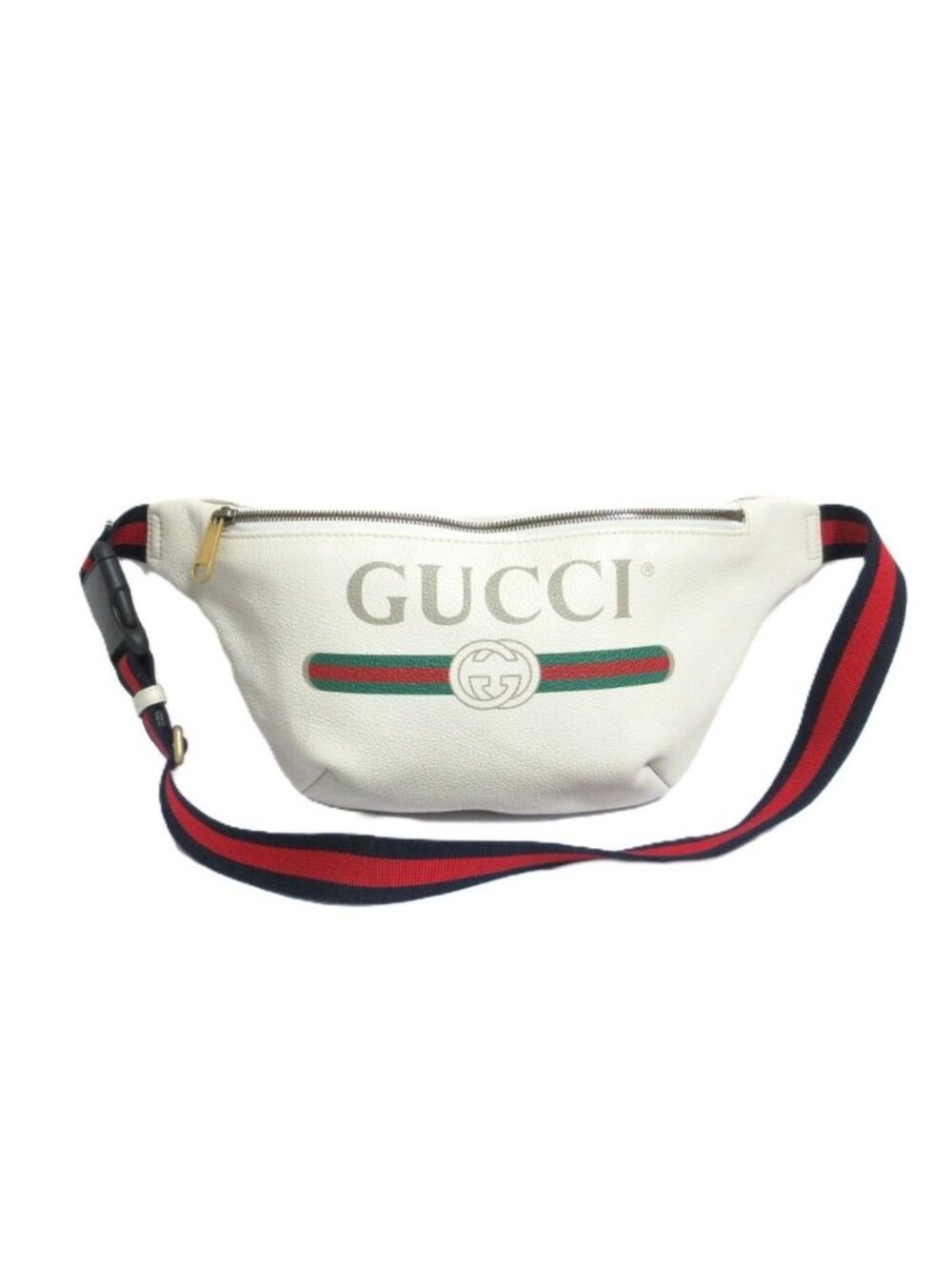 Gucci Vintage Logo Print Belt Bag Off White